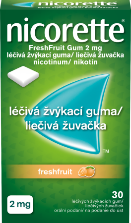 Nicorette Freshfruit Gum 2 mg gum.med.30 x 2 mg