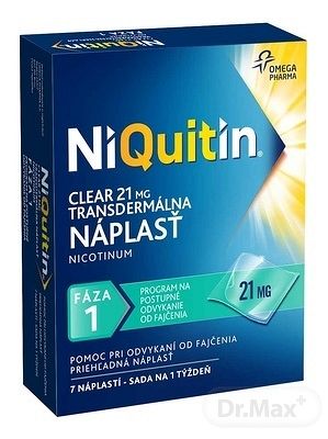 NiQuitin Clear 21 mg emp.tdm.7 x 21 mg