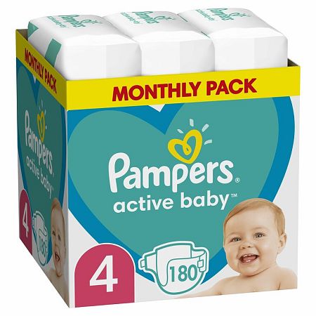 Pampers Active baby 4 180 ks