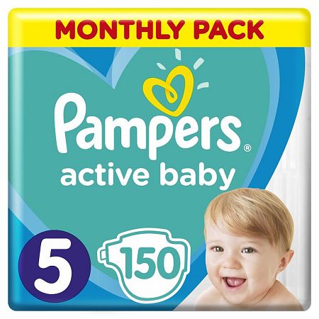 Pampers Active Baby 5 Junior 11-16 kg 150 ks