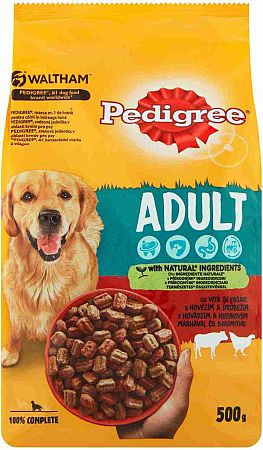 Pedigree Adult hovädzie & hydina 500 g