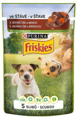 Purina Friskies VITAFIT jahňacie s mrkvou v šťave kompletné krmivo pre psov kapsička 100 g