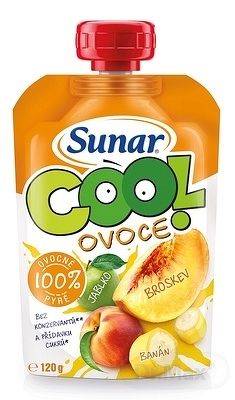 Sunárek Cool ovocie Broskyňa Banán jablko 120 g