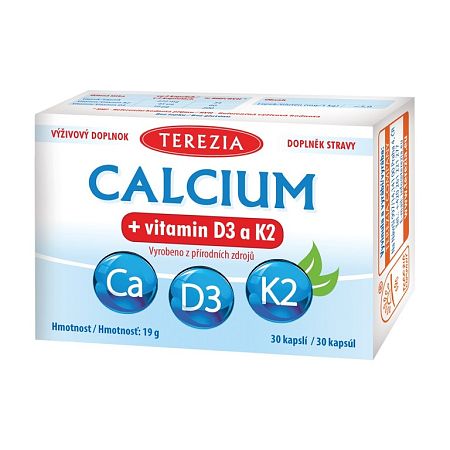 Terezia Calcium vitamin D3 a K2 30 kapsúl