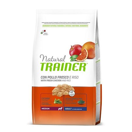 Trainer Natural Medium Adult čerstvé kuře a rýže 12 kg