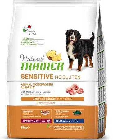 Trainer Natural Sensitive No glutén Adult M / M bravčové 3 kg