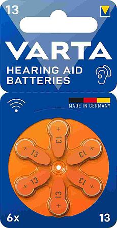 Varta Hearing Aid Type 13 6ks 24606101416