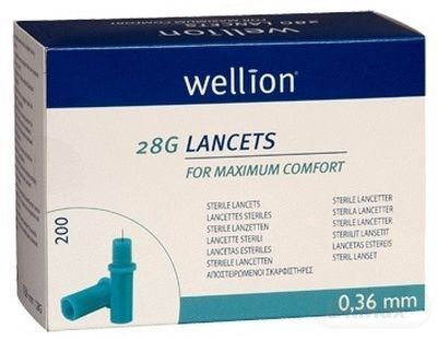 Wellion LANCETS 28G - Lanceta sterilná