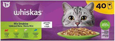 WHISKAS mixovaný výber v želé 40 x 85 g