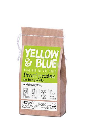 Yellow & Blue prací prášok z mydlových orechov na biele prádlo a plienky 250 g