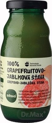 zdravo 100% šťavy z ovocia a zeleniny 100% grapefruitovo jablková šťava 200 ml