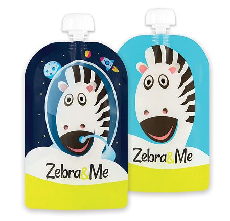 ZEBRA & ME ZEBRA&ME KAPSIČKY NA DETSKÚ STRAVU VZOR: KOZMONAUT A ZEBRA